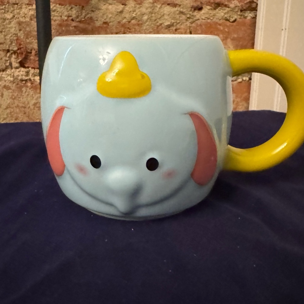 Disney Store Dumbo Mug 3D Yellow Handle 16oz